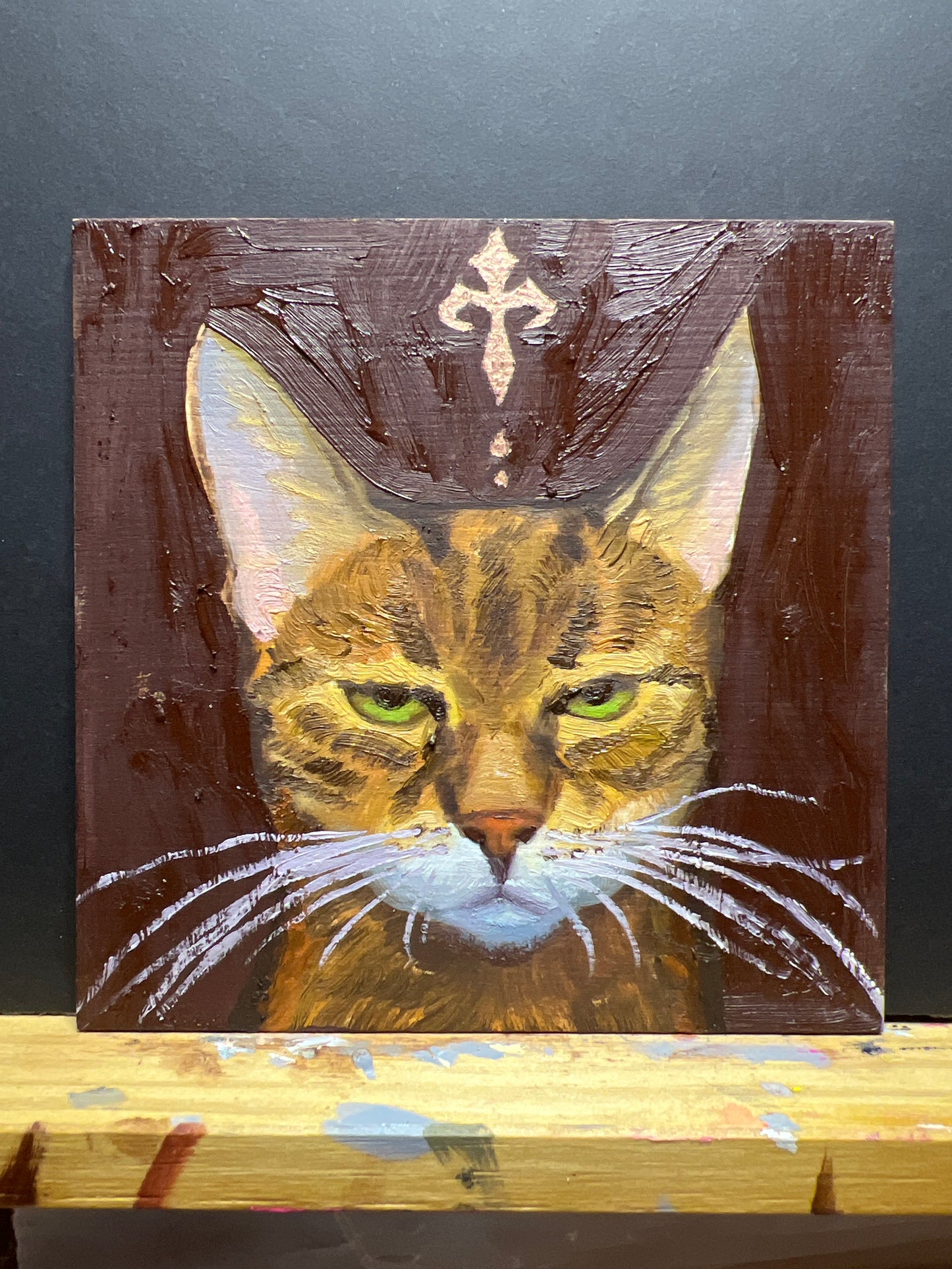 Oil Painting - Cat Dagger