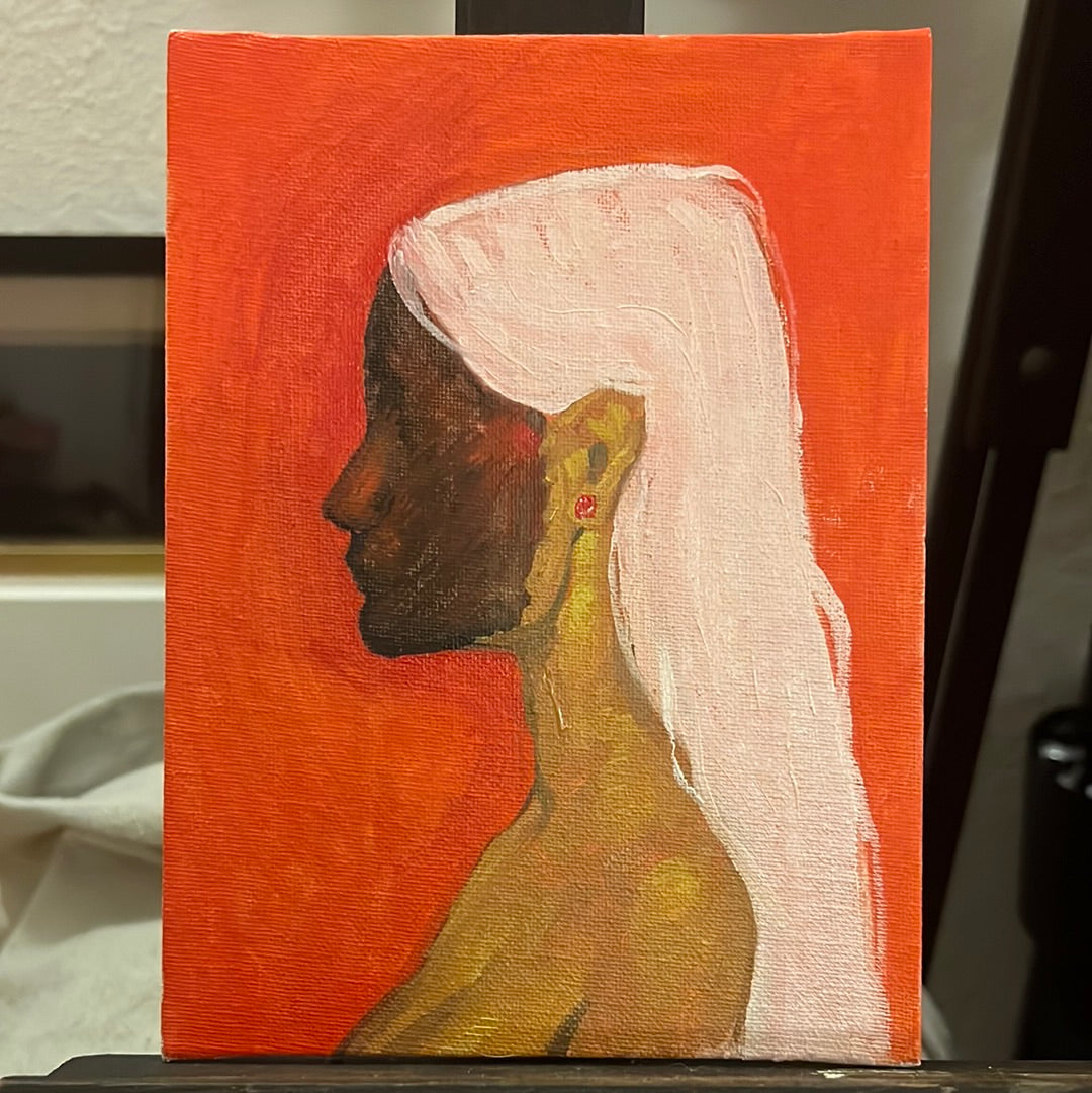 Oil Painting - Faceless Girl