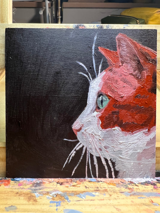 Oil Painting - Cat Profile