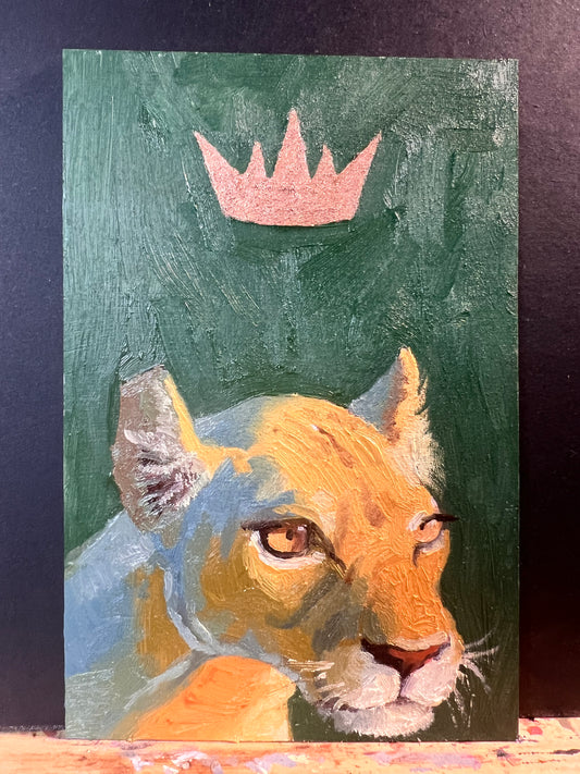 Oil Painting - Lion+Crown